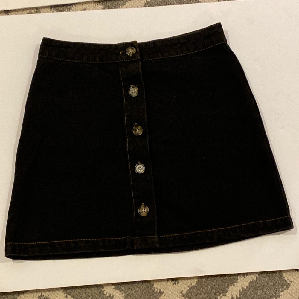 Forever 21 button front denim jeans skirt size small